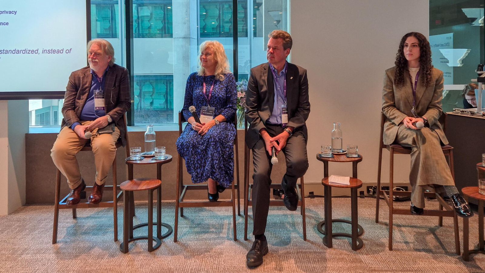 Presented innovations for healthy ageing: UQ professors Tim Kastelle and Nancy Pachana, UZH professor Mike Martin and PhD candidate Gabriela Morgensthern (from left to right).